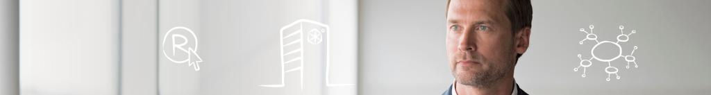Background with man and BOIP icons